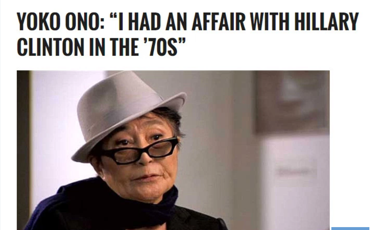 Fake News Yoko Ono